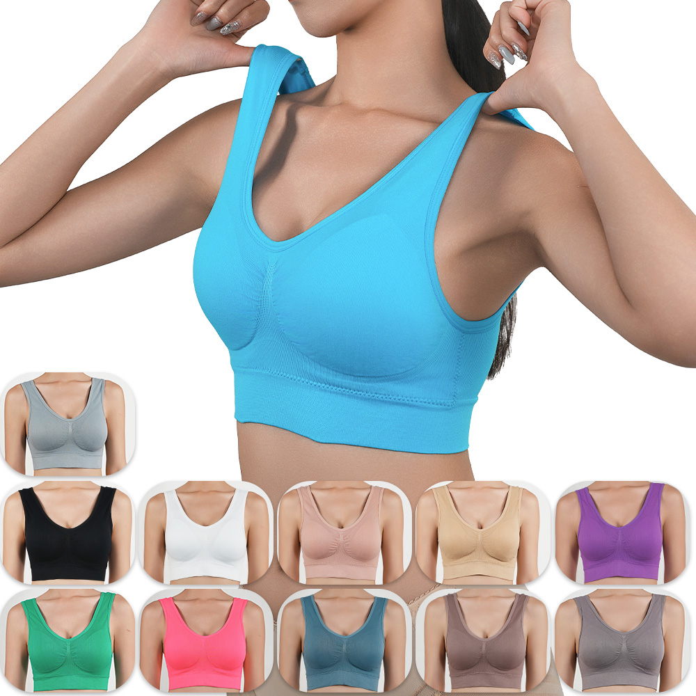 Mastectomy Bra Pocket - Bra Push Up Wanita untuk Lari